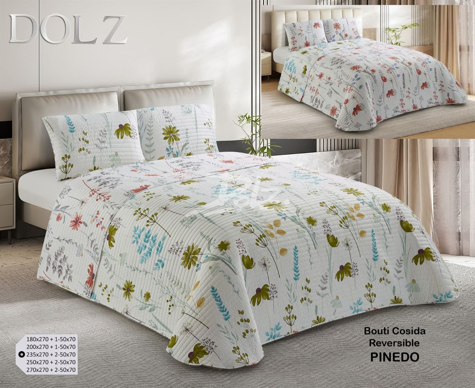 Colcha Bouti Classic Chauen reversible - Imagen 1