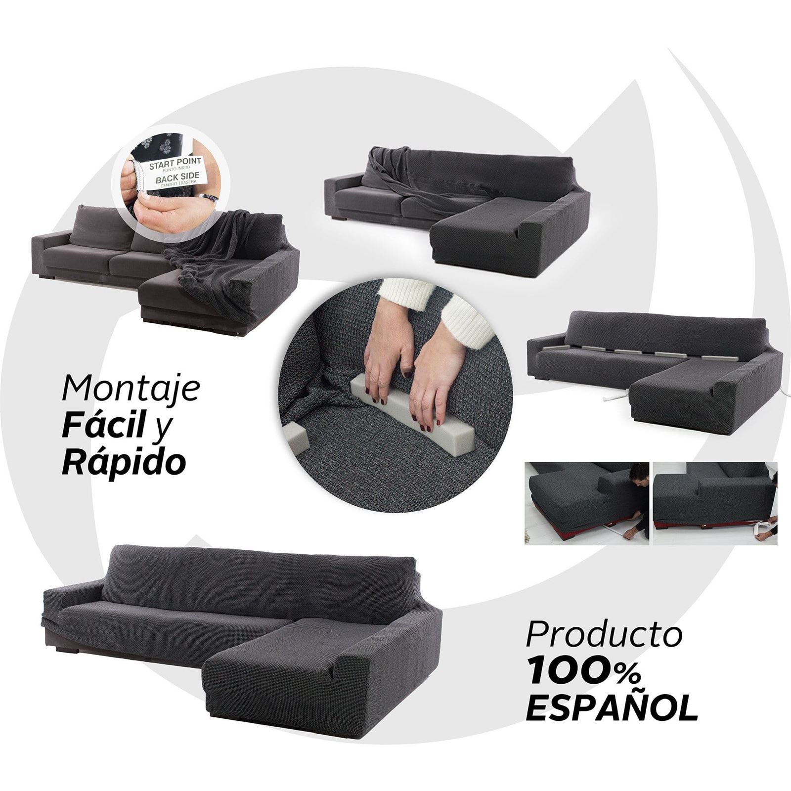 Funda super elástica Chaise Longue Willy - Imagen 7