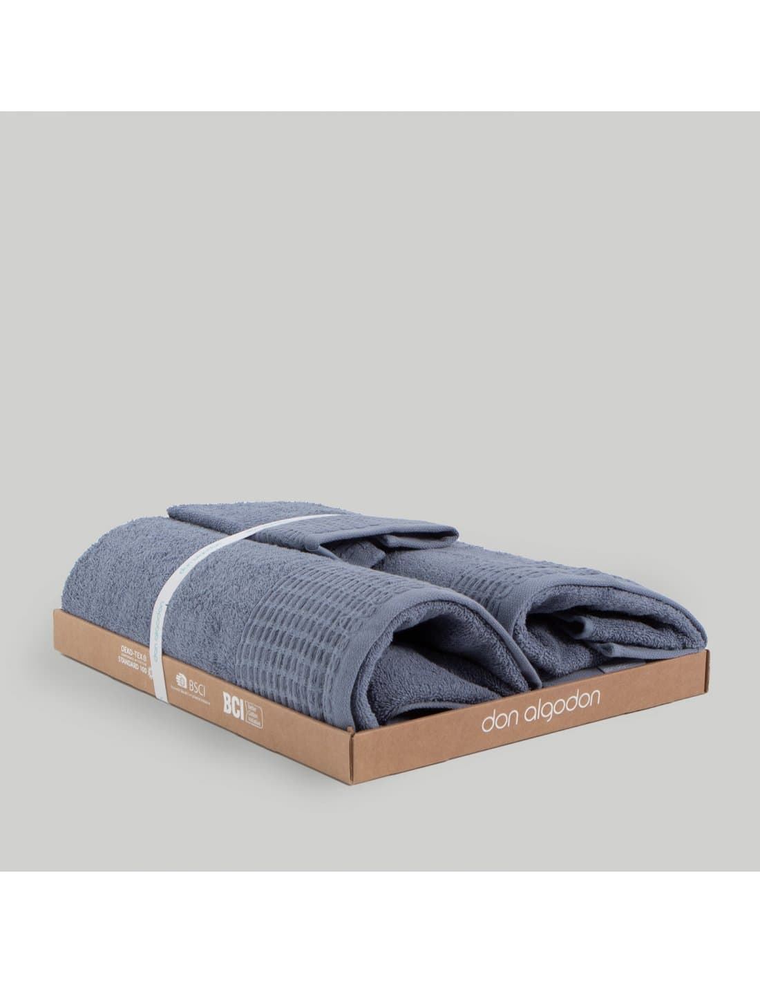 JUEGO TOALLAS DON ALGODON JACQUARD CHIO - Imagen 1