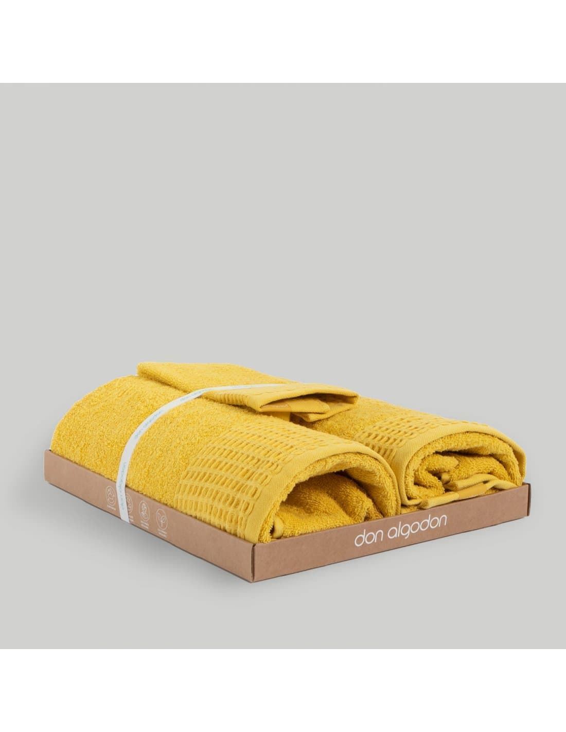JUEGO TOALLAS DON ALGODON JACQUARD CHIO - Imagen 4