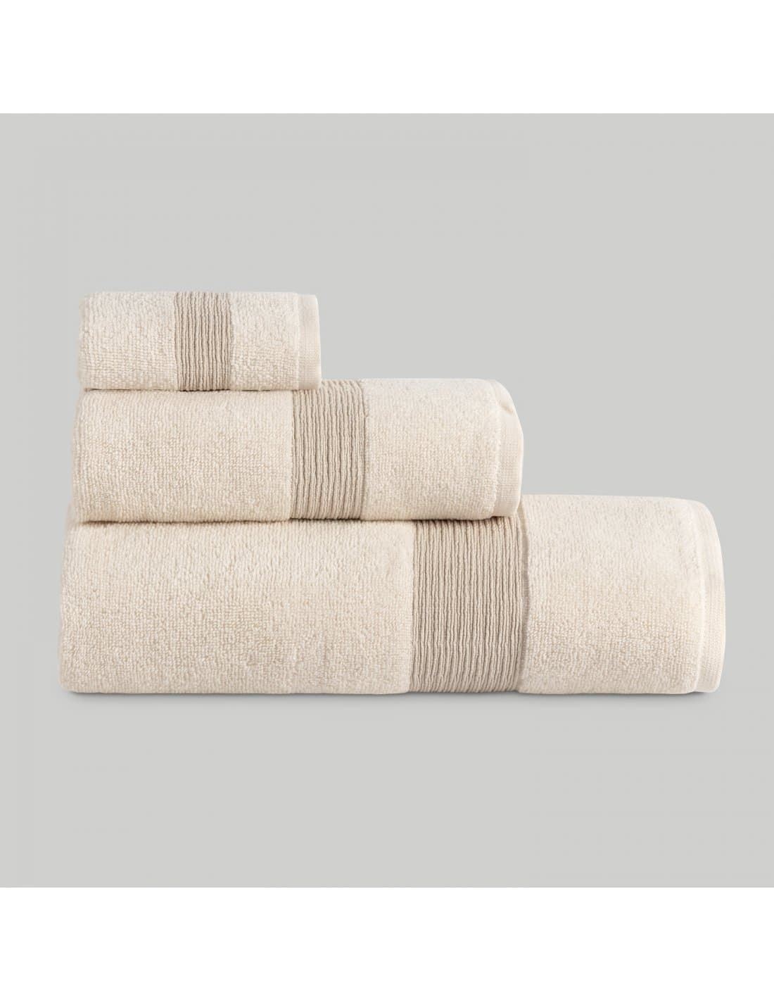 JUEGO TOALLAS DON ALGODON JACQUARD SANTORINI - Imagen 1