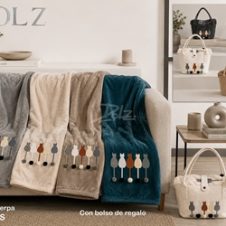 Plaid Cats + bolso revistero - Imagen 1