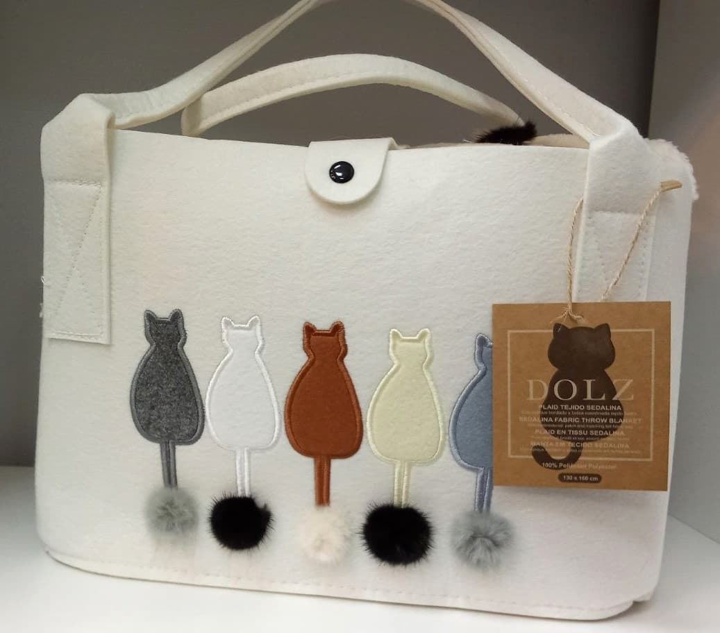 Plaid Cats + bolso revistero - Imagen 2