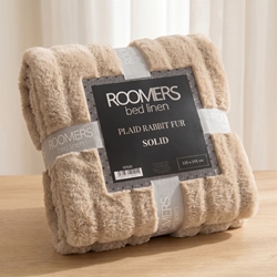 Plaid Rabbit Fur Sherpa Solid - Imagen 2